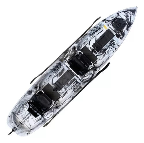 Caiaque Pesca 2 Lugares Mero Duplo Combo Carrinho Caiaker