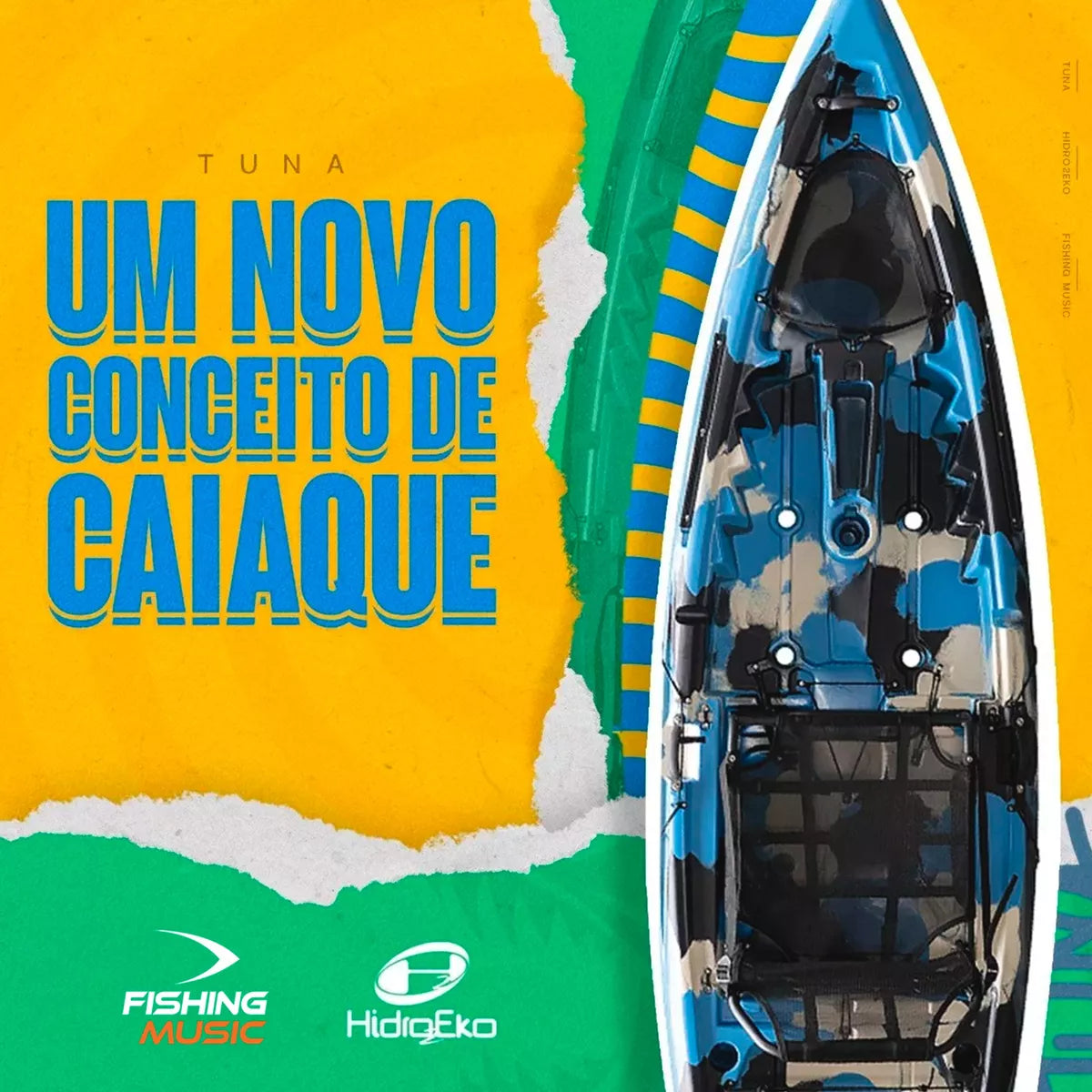 Caiaque De Pesca Tuna Pro - Cadeira Pro - Remo - Hidro2eko
