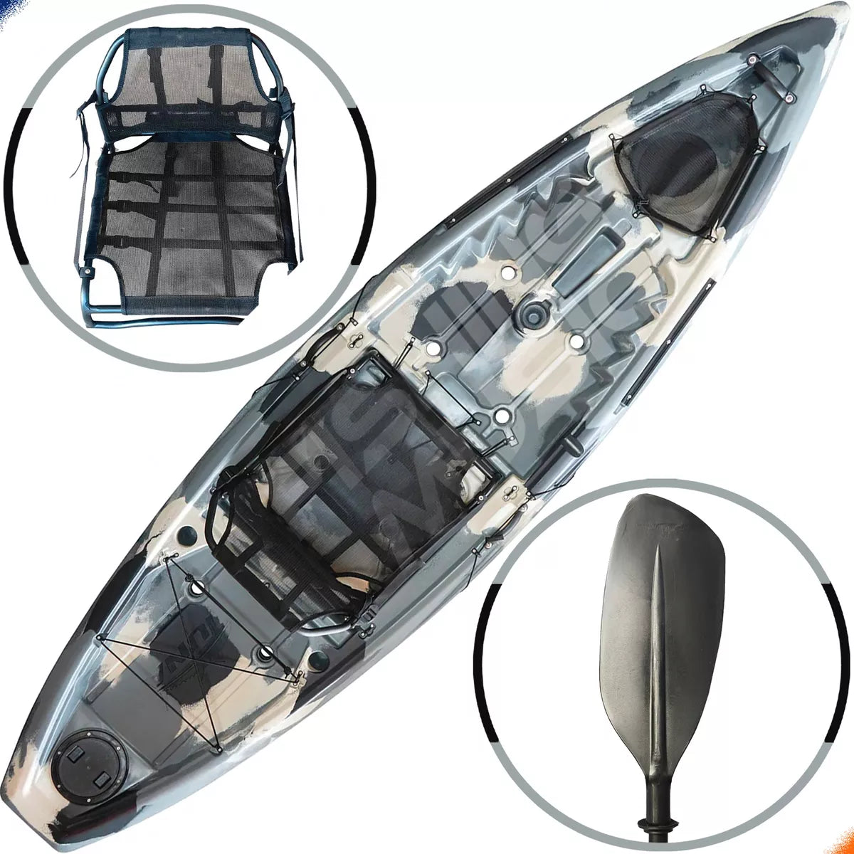 Caiaque De Pesca Tuna Pro - Cadeira Pro - Remo - Hidro2eko