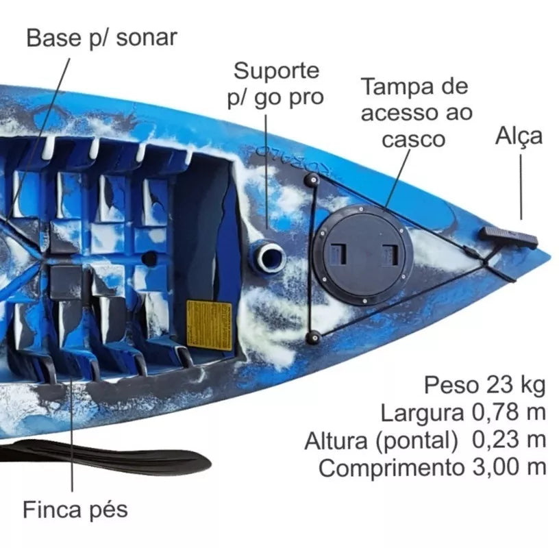 Caiaque Robalo Pro Caiaker Pesca Camu