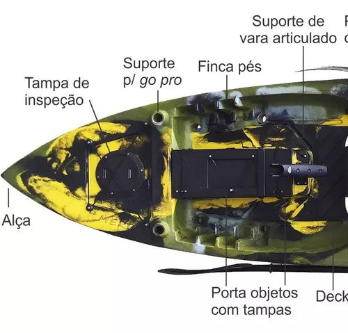 Caiaque Duplo Pesca Mero Com 2 Pedais + Carrinho - Caiaker