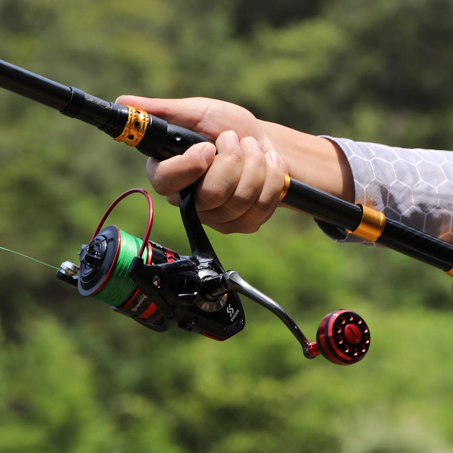 Molinete Sougayilang Com 13 Rolamentos 3 Cores De Até 16kg de Força + Linha 500m de Brinde
