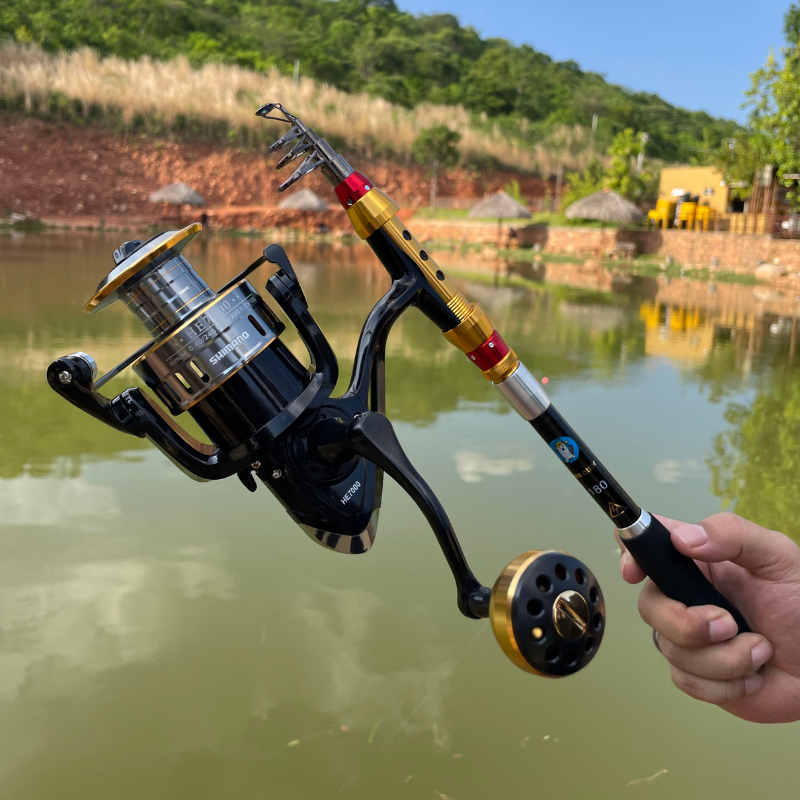 Molinete Shimano Drag de Até 15kg Com 19 Rolamentos Sistema de Rotação Super Suave + Óculos De Sol Polarizado Grátis
