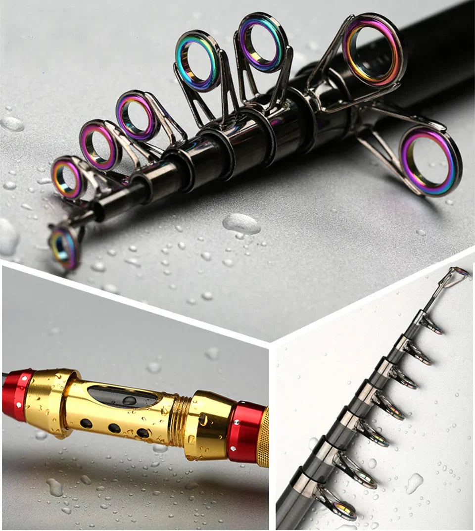 Vara de Pesca Telescópica Yernea 99% Carbono 1.8 até 3.6m