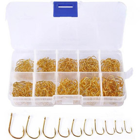 Kit de Anzol 100 ou 500 Unidades de Aço Carbono Flysand