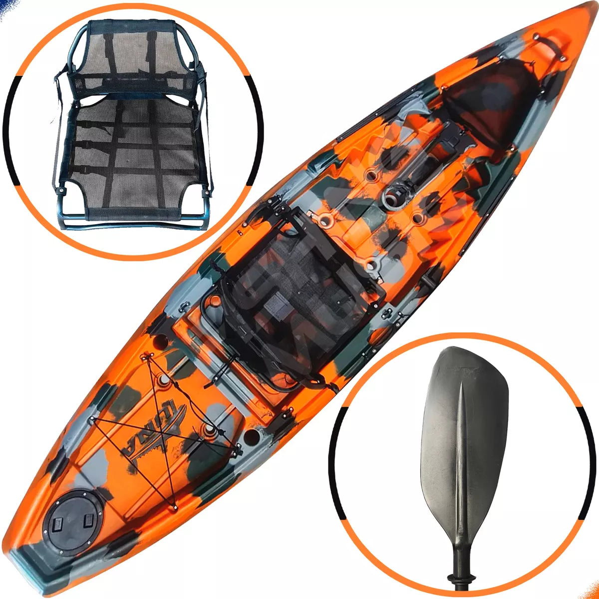 Caiaque De Pesca Tuna Pro - Cadeira Pro - Remo - Hidro2eko