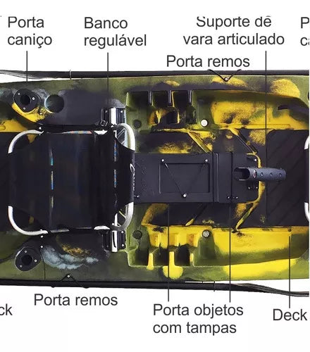 Caiaque Duplo Pesca Mero Com 2 Pedais + Carrinho - Caiaker