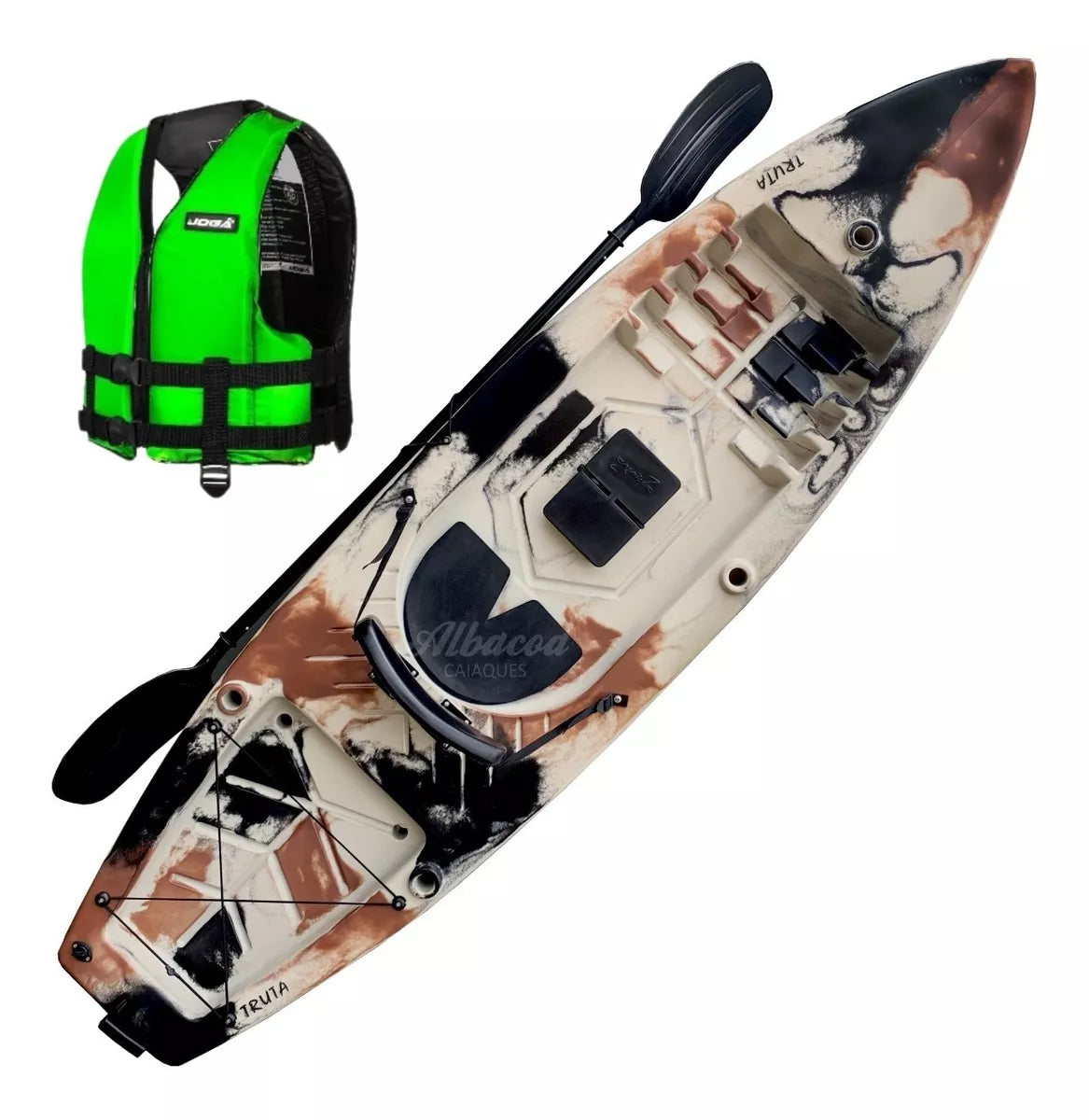 Caiaque Truta Pesca E Lazer Caiaker + Colete