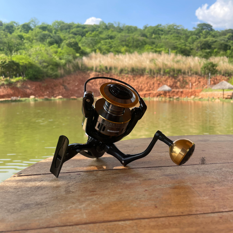 Molinete de Pesca Shimano Drag de Até 15kg Com 19 Rolamentos Sistema de Rotação Super Suave + Óculos De Sol Polarizado De Brinde