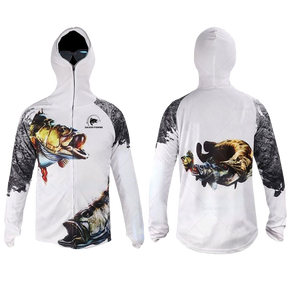 Camisa De Pesca Masculina Com Proteção de Rosto - Proteção Solar Rosto Pescoço Anti-uv Respirável