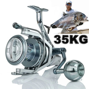 Molinete de Pesca MBLN 35kg Drag 90% Metal Super Resistente