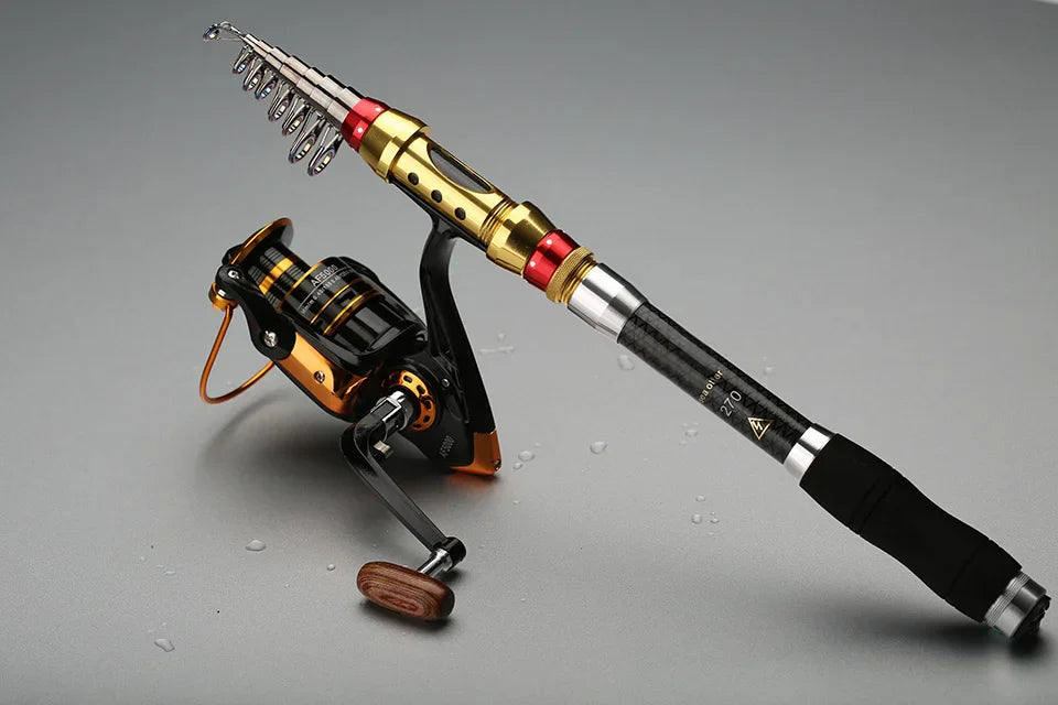 Vara de Pesca Telescópica Yernea 99% Carbono 1.8 até 3.6m