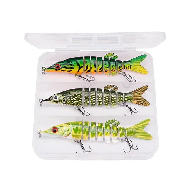 kit Isca Artificial Articulada Trehook Conjunto de 3 e 5 Peças