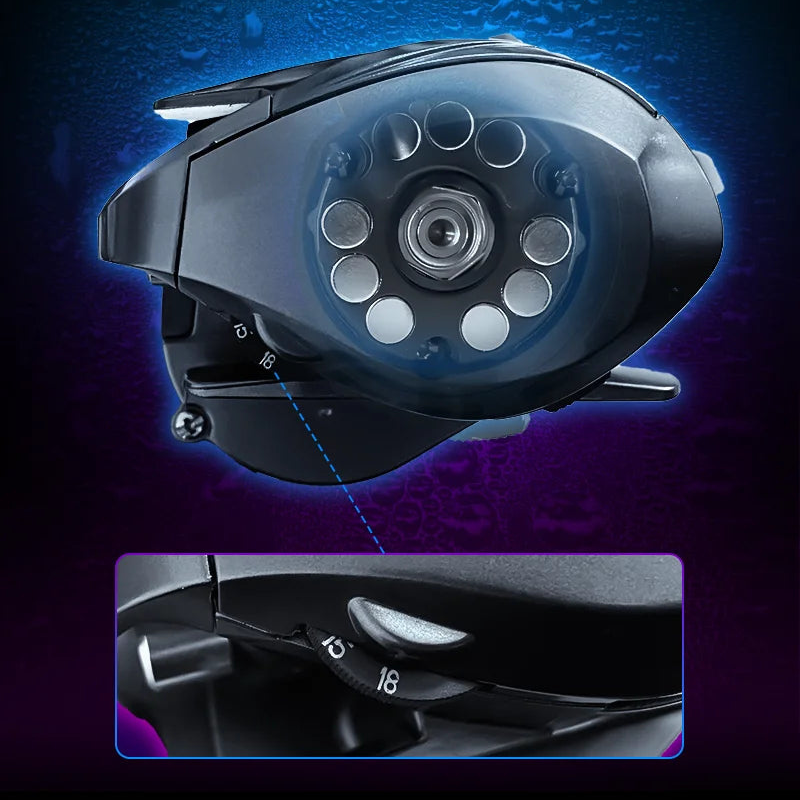 Carretilha SEASIR Cast-X 7.3:1 Recolhimento Drag 8.5KG Carretel Duplo Em Alumínio