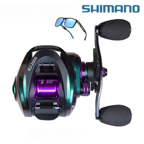 Carretilha Shimano BJ2000 Drag 8kg Recolhimento 7.2:1 + Óculos De Sol Polarizado Grátis